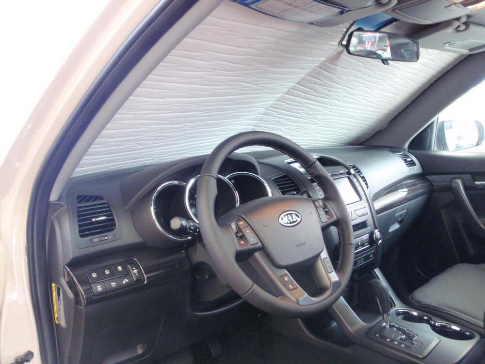 HeatShield, The Original Windshield Sun Shade, Custom-Fit for Kia Sorento SUV 2011, 2012, 2013, 2014, 2015 Silver Series