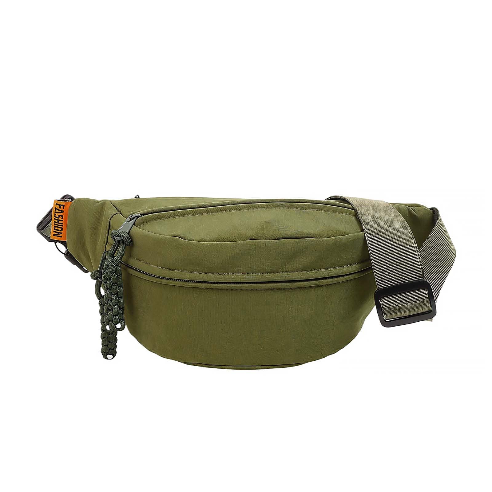 Long Keeper Waist Bag Fanny Pack for Women Men Ladies Bumbag Fashion Sports Chest Bag Water Resistant Belt Bag Cross Body Shoulder Bag for Travel Hiking Outdoor (Army Green)