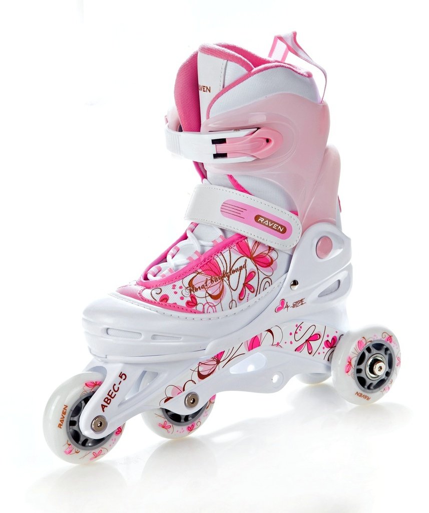 Raven 3in1 Verstellbare Inline Skates Laguna - Inliner Triskates - Rollschuhe - Kugellager Abec5 - SAS - Shock-Absorbing-System - Triple-Vent-System - Dreifach Schaum