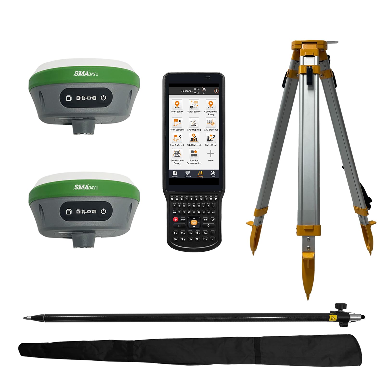 RTK GPS Survey EQUIPEMNT RTK Rover+Base+Collector Included. Static Survey, PPP Survey, RTK Survey, Map Stakeout, 1cm Accuracy, NOAA certificated (Included Pole&Tripod)