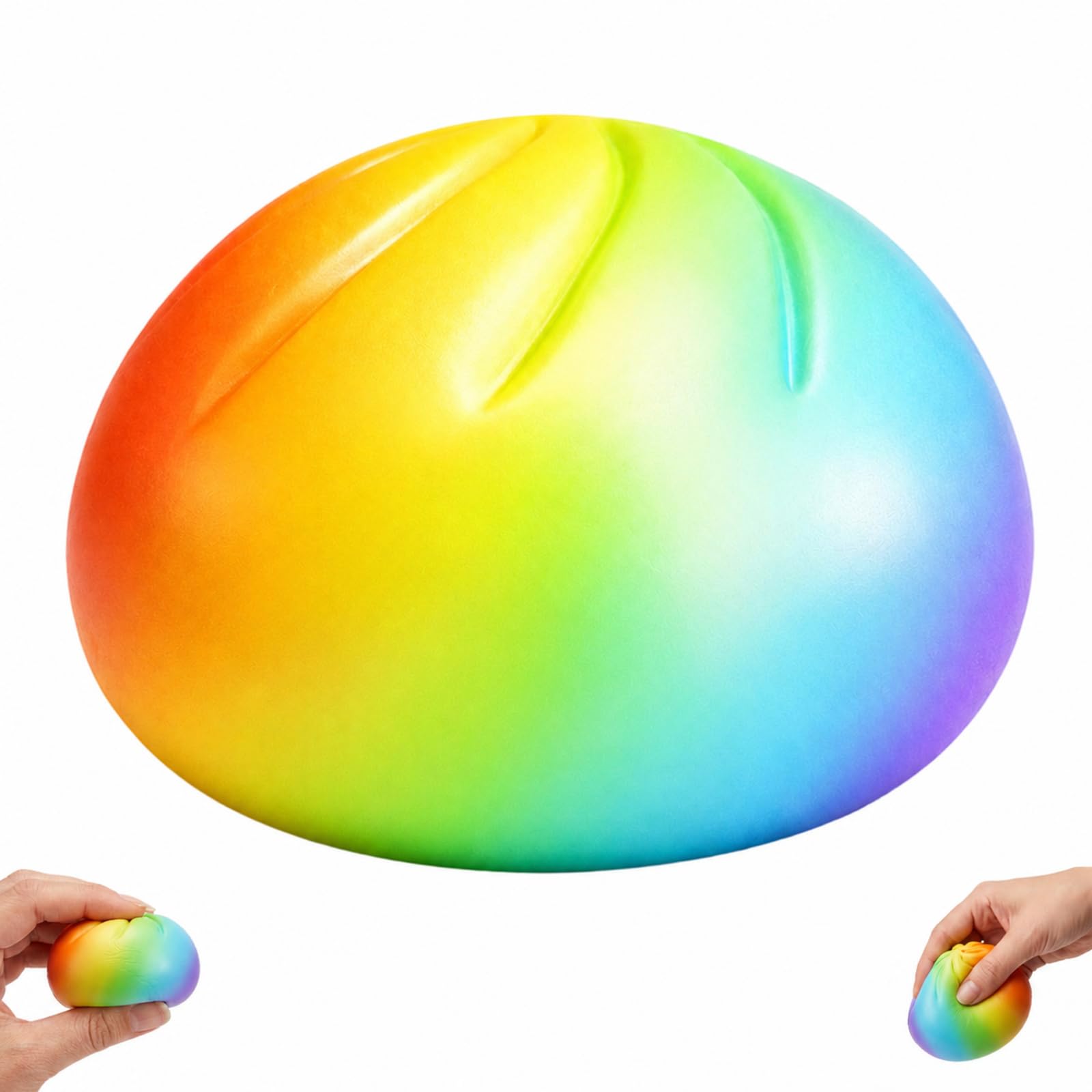 Rainbow Dumpling Squishy, Dumpling Squishy Rainbow Stress Relief, Portable Office Desk Relaxation Tool for Daily Crowds