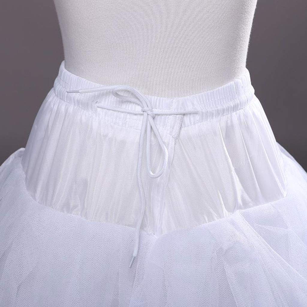 ZZALLLGonna Mezza Gonna Stile Lungo Senza Cerchi a 4 Strati Sottoveste Abito da Sposa da Sposa Foderato da Donna Abiti da Festa da Donna Fodera da Gioco di Ruolo