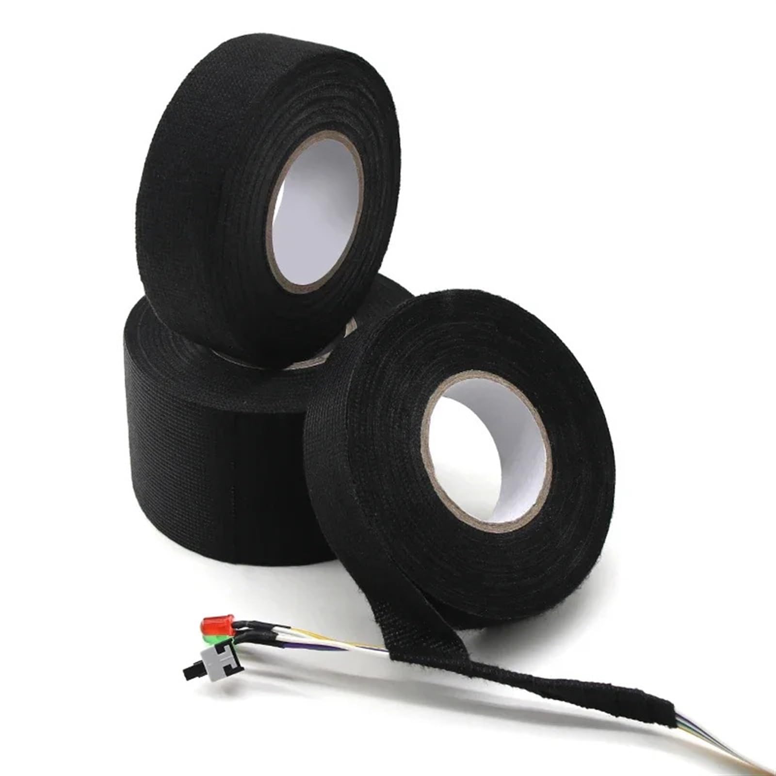 Cinta aislante, Cinta aislante de PVC negra, 15 m, 9-50 mm ancho, paquete 1, 3, 5 rollos(Width 50mm,3 rolls)