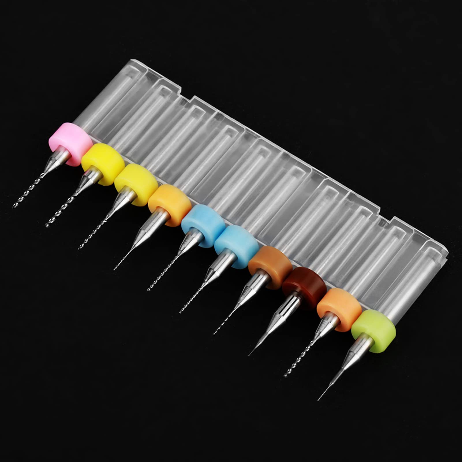 Tungsten Carbide Micro Drill Bits Set Tool, 10Pcs 0 1 1 0mm PCB Drill Bit Tungsten Carbide Micro Drill Bits Set for PCB Print Circuit Board Print Circuit Board Jewelry CNC Engraving