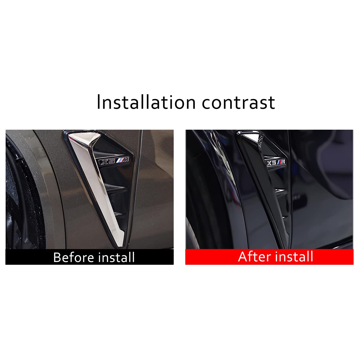 Side Wing Air Vent Hood Intake Fender Cover Trim For BMW X5 G05 2019-2021 Car Accessories