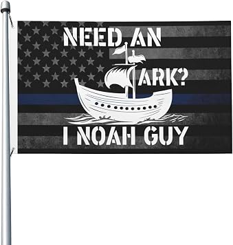 Need an Ark I Noah Guy 3X5 Ft Flag Double Sided Decor Banner Garden Flag for Outside Room Indoor