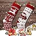 Aitey Knit Christmas Stockings, 18 inches Large Family Christmas Stockings Set of 4 Character Santa, Reindeer, Tree and Snowflake Rustic Knitted Stocking for Kids Xmas Decorations
