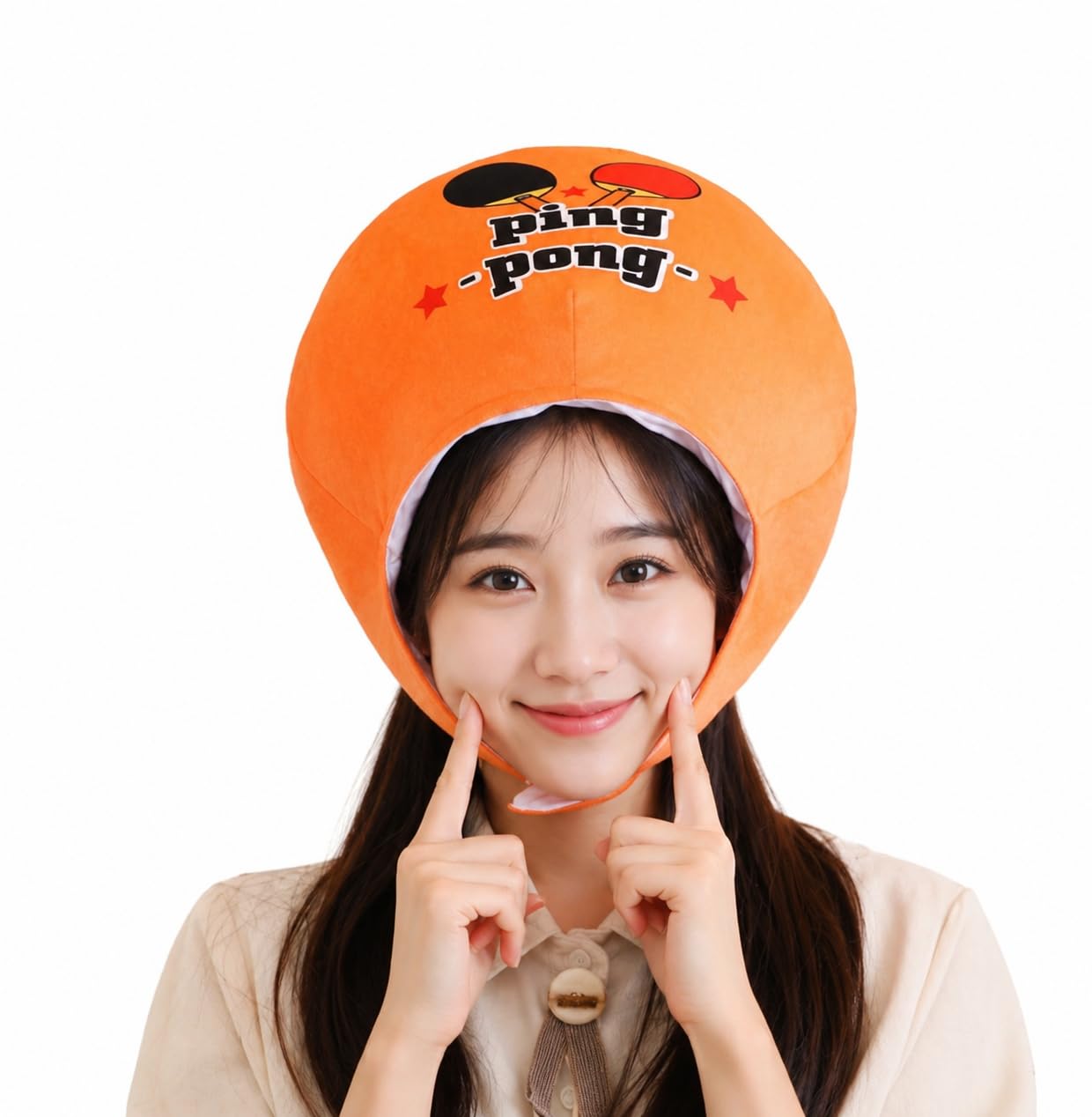 Amazon.co.jp: [DOKiDOKi] 卓球 ボール 帽子 ピンポン かぶりもの