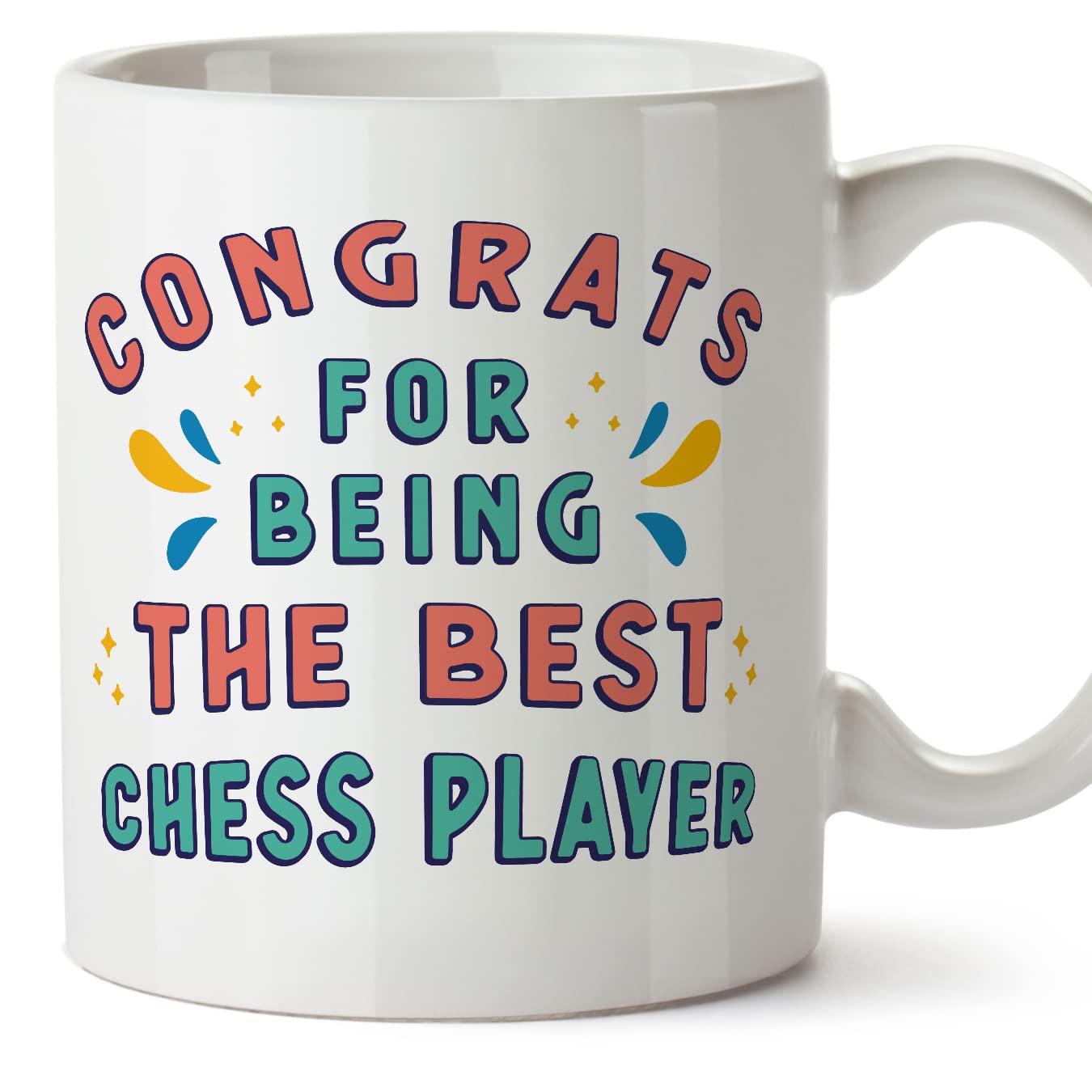 MUGFFINS Chess Player Mug - in English - Congrats for Being The Best - Funny Gift for Colleagues - Ceramic 11oz Mug