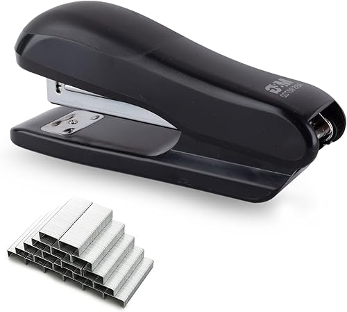 M&G Engrapadora portátil de escritorio con capacidad de 25 hojas, dos modos de encuadernación, grapadoras clásicas con 1000 grapas, grapadoras