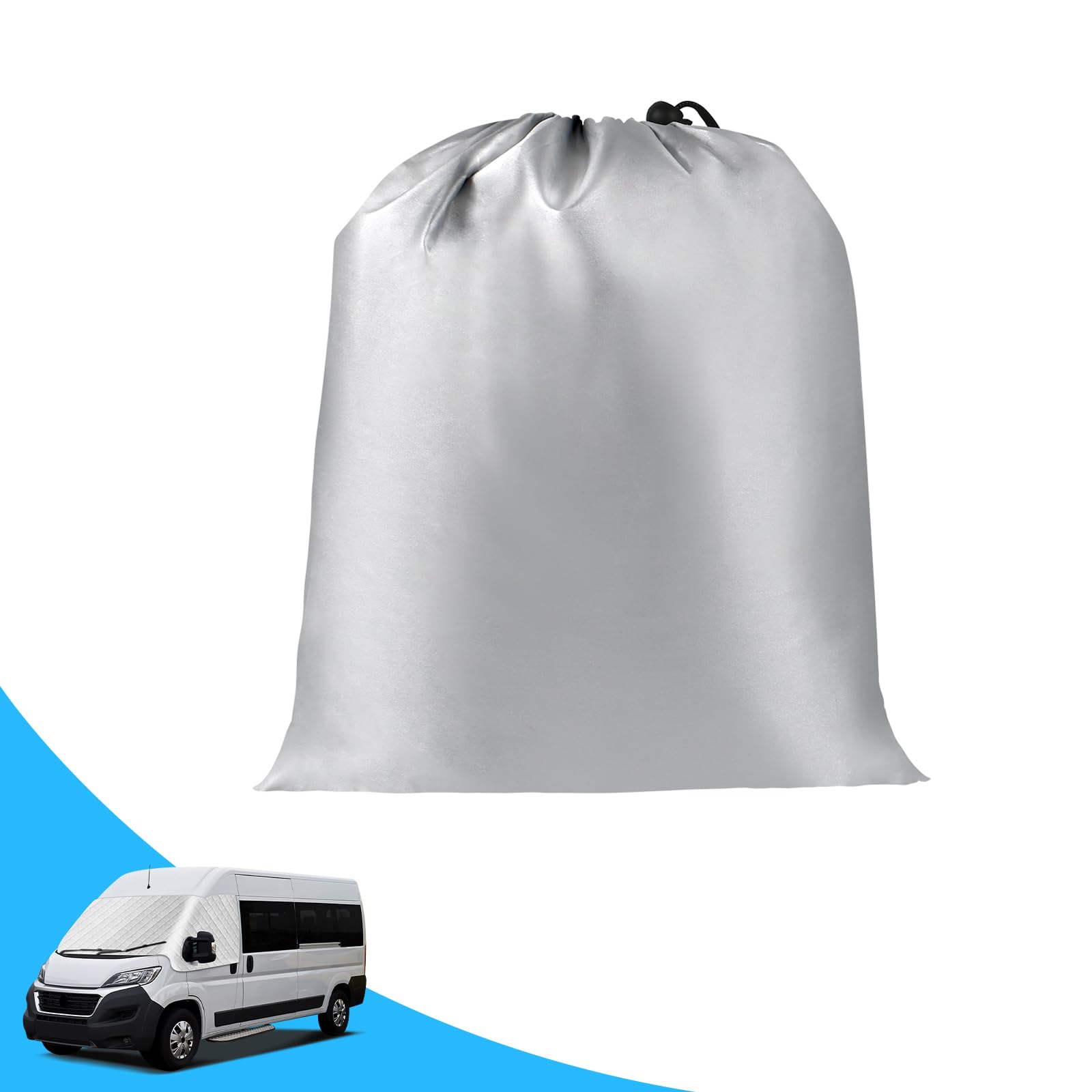 Tenda parasole per parabrezza per Fiat Ducato 2006-2026, parasole esterno riflettente a 5 strati, copertura protettiva anti-UV/antigelo/antipolvere per Ducato Jumper Boxer 2006-2026