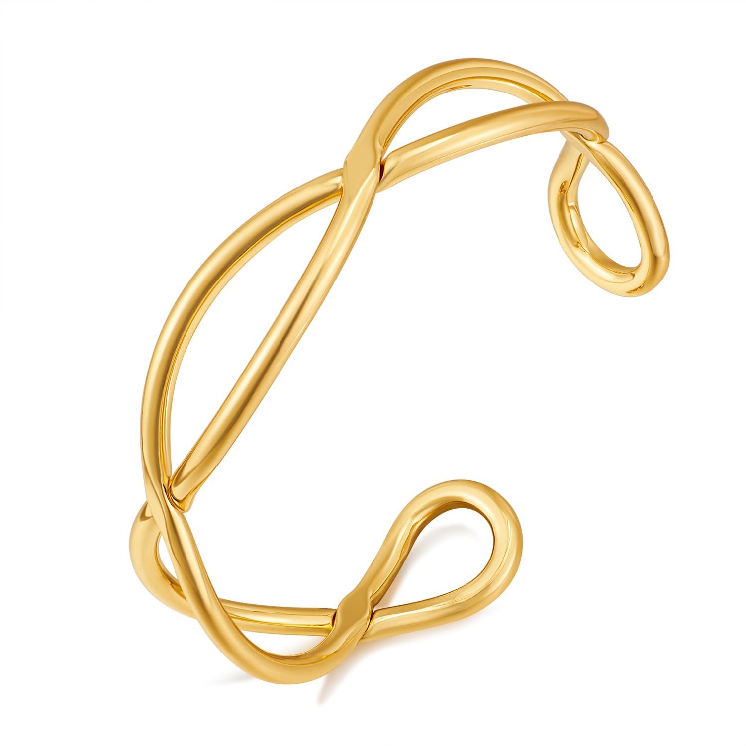 CLASSYZINT Dainty Gold/Silver Muilt-layer Cuff Bangle Bracelets For Women Adjustable Thin Minimalist Open Cuff Bracelet…