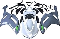 Vista 12 de Sportfairing - Kit de carenado de inyección para ZX6R 2007 2008, kit de cuerpo de plástico ABS para carenados ZX-6R 07 08, color verde y negro