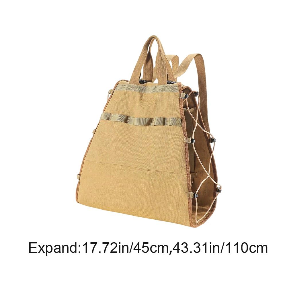 Borsa Porta Legna Ardere Portatile, Impermeabile, in Tela, con Manico, per Riporre Legna Ardere E Trasportarla in Viaggio All'aperto