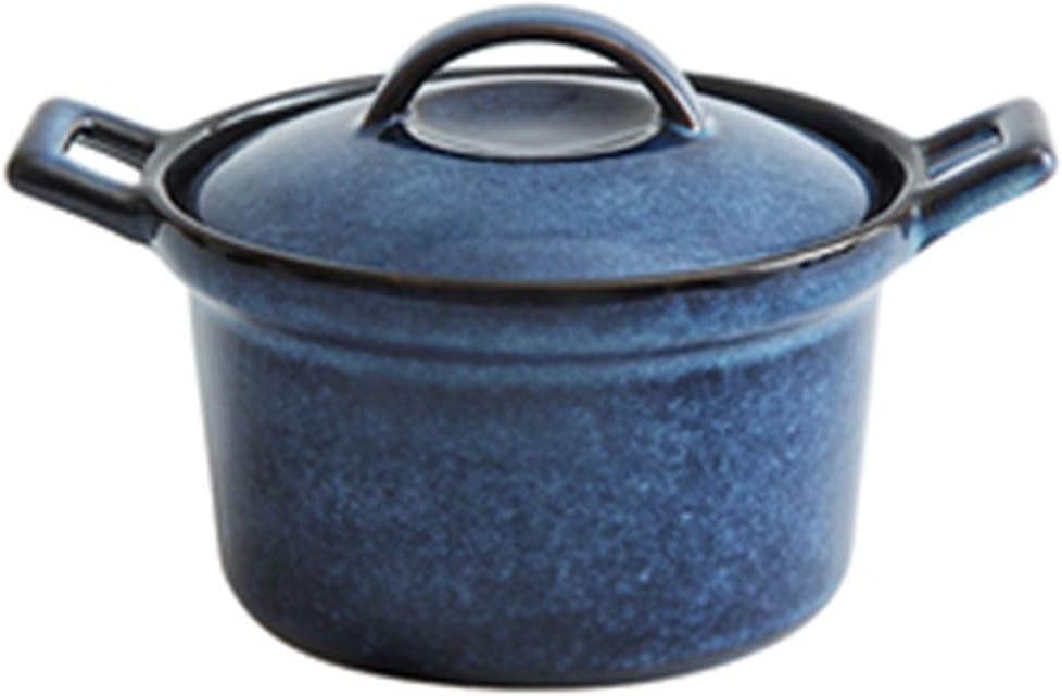 GeRRiT Soup Bowls Creative Ceramic Japanese Bowl with Lid Household Restaurant Egg Stewing Pot Water-Proof Ceramic Tropical Soup Bowl Cereal Bowls