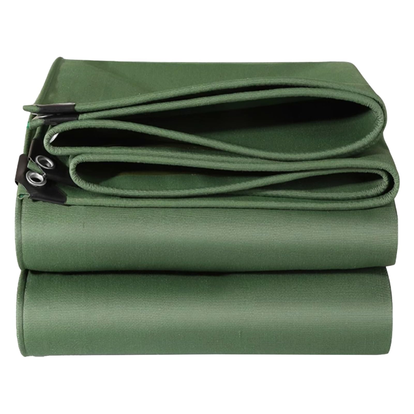 GJZQDKX Weatherproof Green Canvas Tarpaulin 2x2m 2x3m 2x4m & 4x6m (13.1ftx19.7ft) Durable Tarp Cover with Rustproof Grommets for Picnic Groundsheet Chicken Coop & Outdoor Use