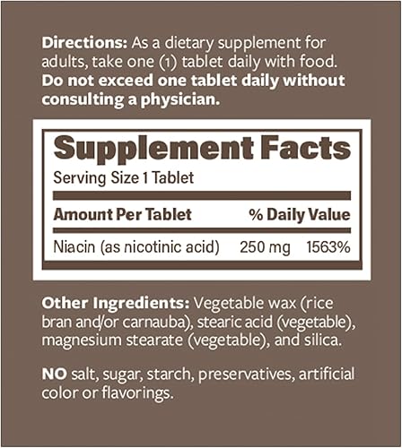 Miniatura 2 de Endur-acin - 250 mg de liberación extendida para una absorción óptima y niacina de bajo nivel vitamina B-3 200 comprimidos - No transgénicos veganos