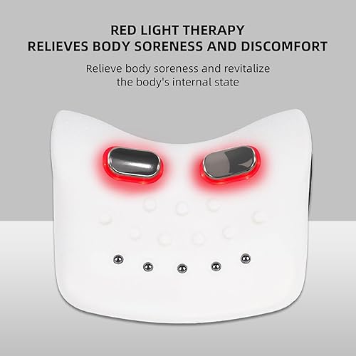 Miniatura 2 de Almohada de masaje mejorada para cuello, piernas y brazos, masajeador Shiatsu, 6 niveles de intensidad, 3 modos de calefacción de luz roja, alivio