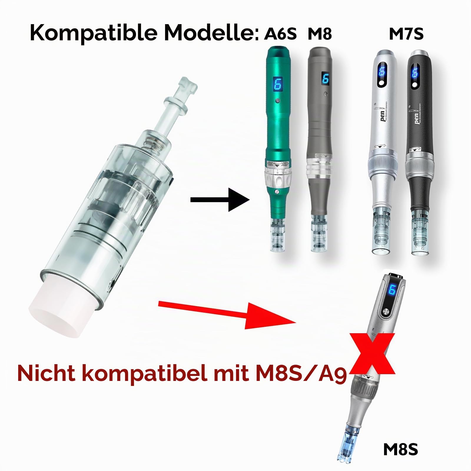 20 Stück Derma Pen M8 Cartridges 36 Pins, Einweg-dermapen microneedling, Bajonettschlitz microneedling nadeln, entwickelt für Microneedling Pen Ultima M8 / M7S (20pcs, 36PIN)