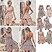 Zhongle 3D Flowers Halter Dress for Women,Sexy Floral Tassels Dress,Y2k Sleeveless Open Back Tassels Dress Sheer for Women (B-1,Small)