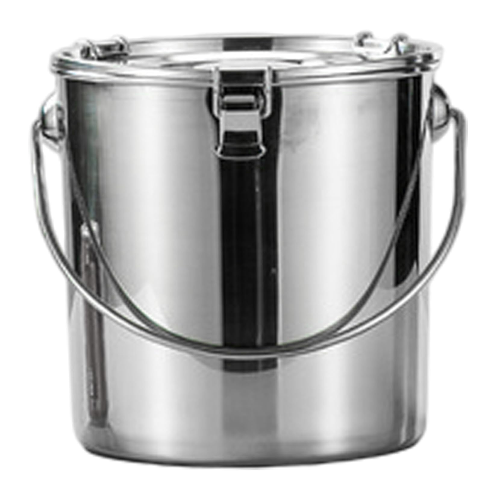 Hbbgdiy 7L Airtight Stainless Steel Food Storage Containers with Lids, Locks and Handle, Multi-Purpose Canisters for Grain Storage, Heating, Cooking, Soup and Kitchen Organization