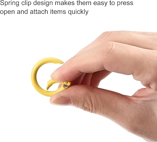 Miniatura 4 de uxcell Anillos redondos de resorte, hebilla de gatillo para bolsos, monederos, llavero