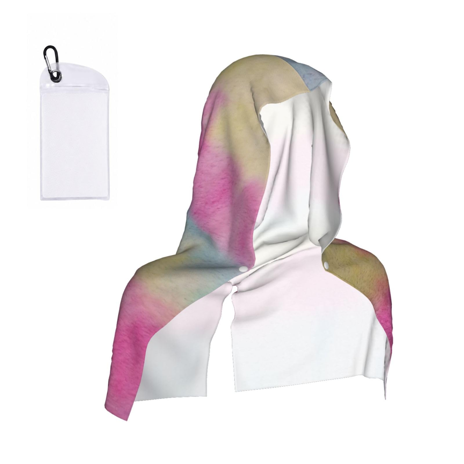 EZDLOWVBA Rainbow Stripes Print 2 Pack Cooling Hoodie Towels,Sports Headscarf, Neck Wrap Scarf,Breathable Cooling Towel For Neck And Face, Travel, Swimming, Training