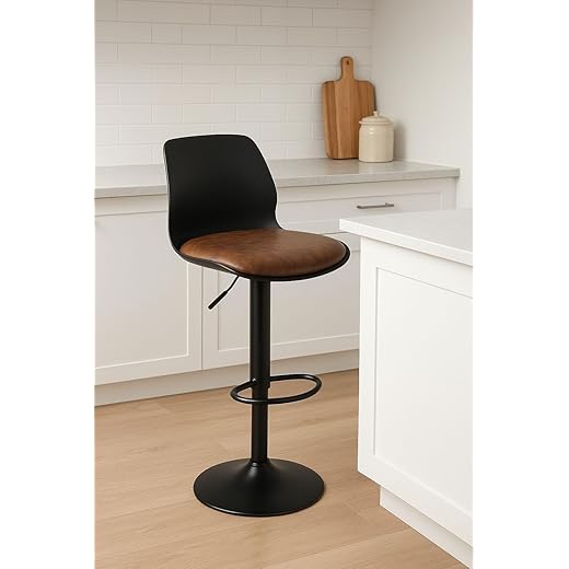 Enosilla 360 Swivel Bar Stool Black/Brown