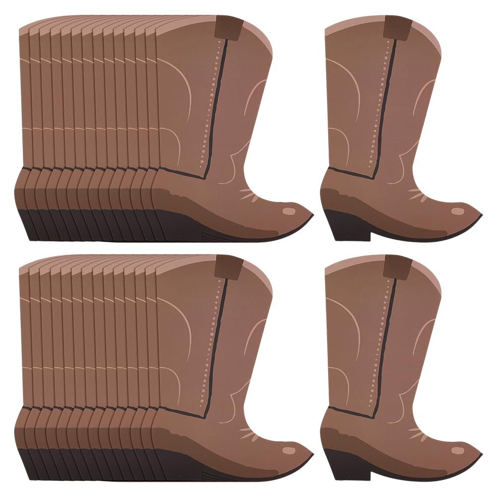 Décorations en papier marron PH PandaHall Far West, lot de 30 silhouettes pour classe