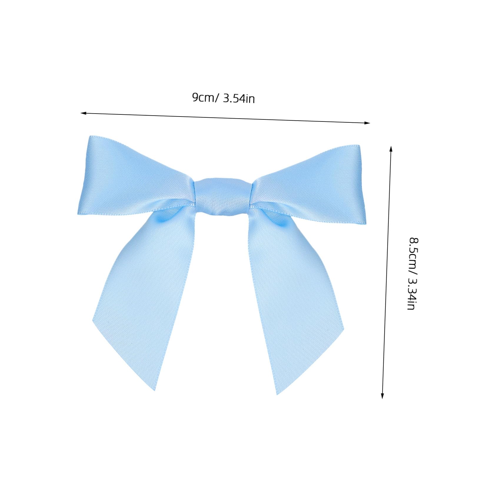 100 Pezzi Fiocchi Mini Pre-legati Azzurri per Confezioni Regalo Decorazioni per Sacchetti e Accessori Te Fiocchi con Filo per Chiusura Sacchetti e Decorazioni per Feste e Matrimoni