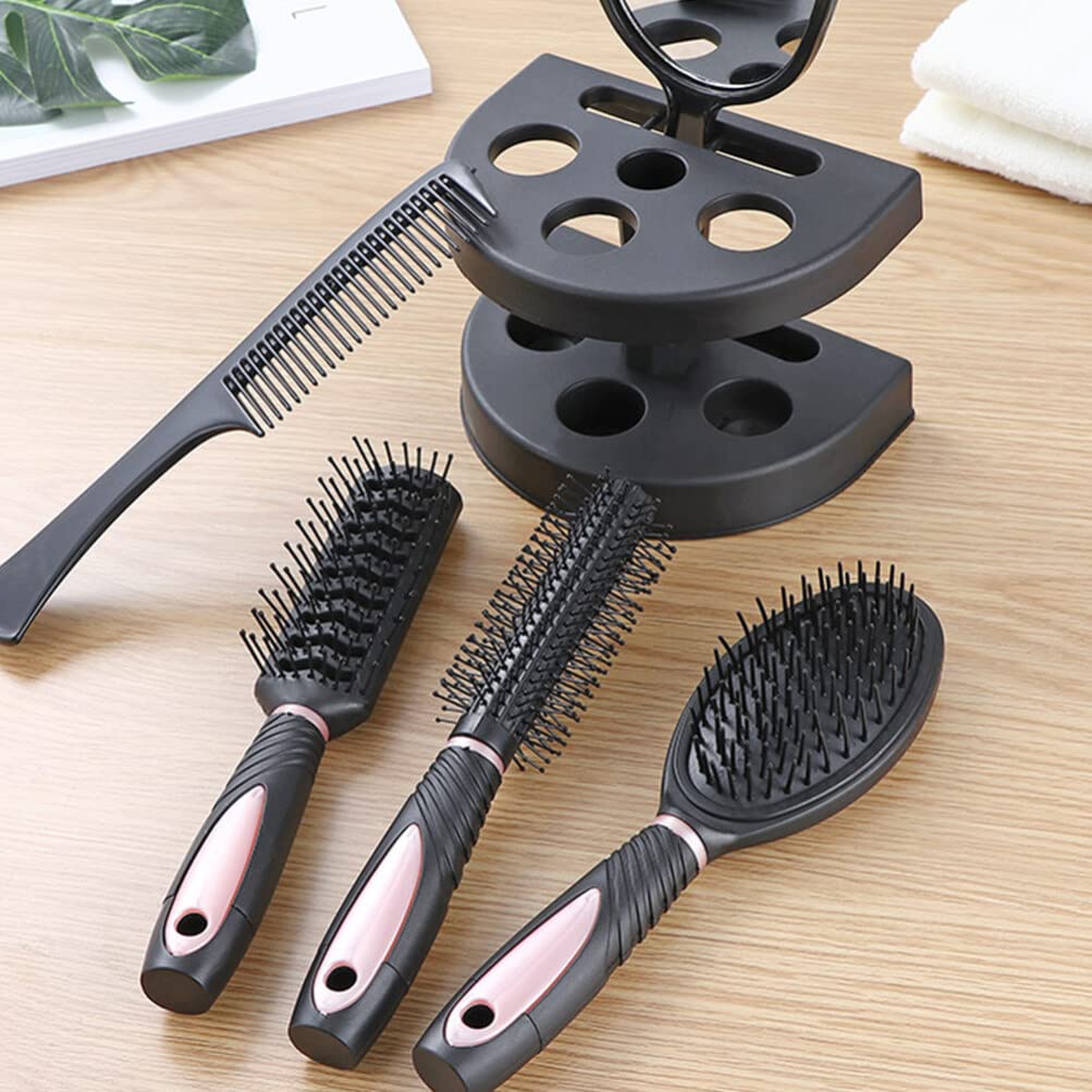 5 Piezas Juego De 5 Peinetas Espejo Peine De Rizos Cepillo Para Desenredar El Cabello Modelado Herramienta