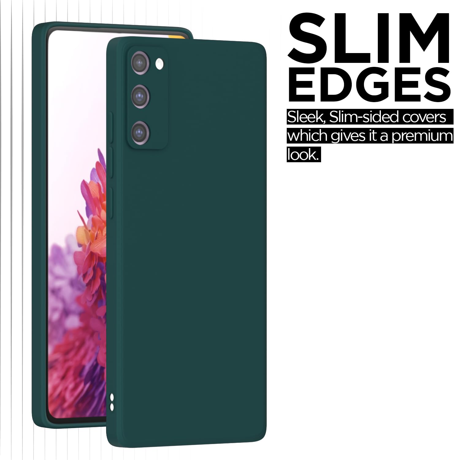 Samsung Galaxy S20 FE Case - Green Silicone Bumper -6