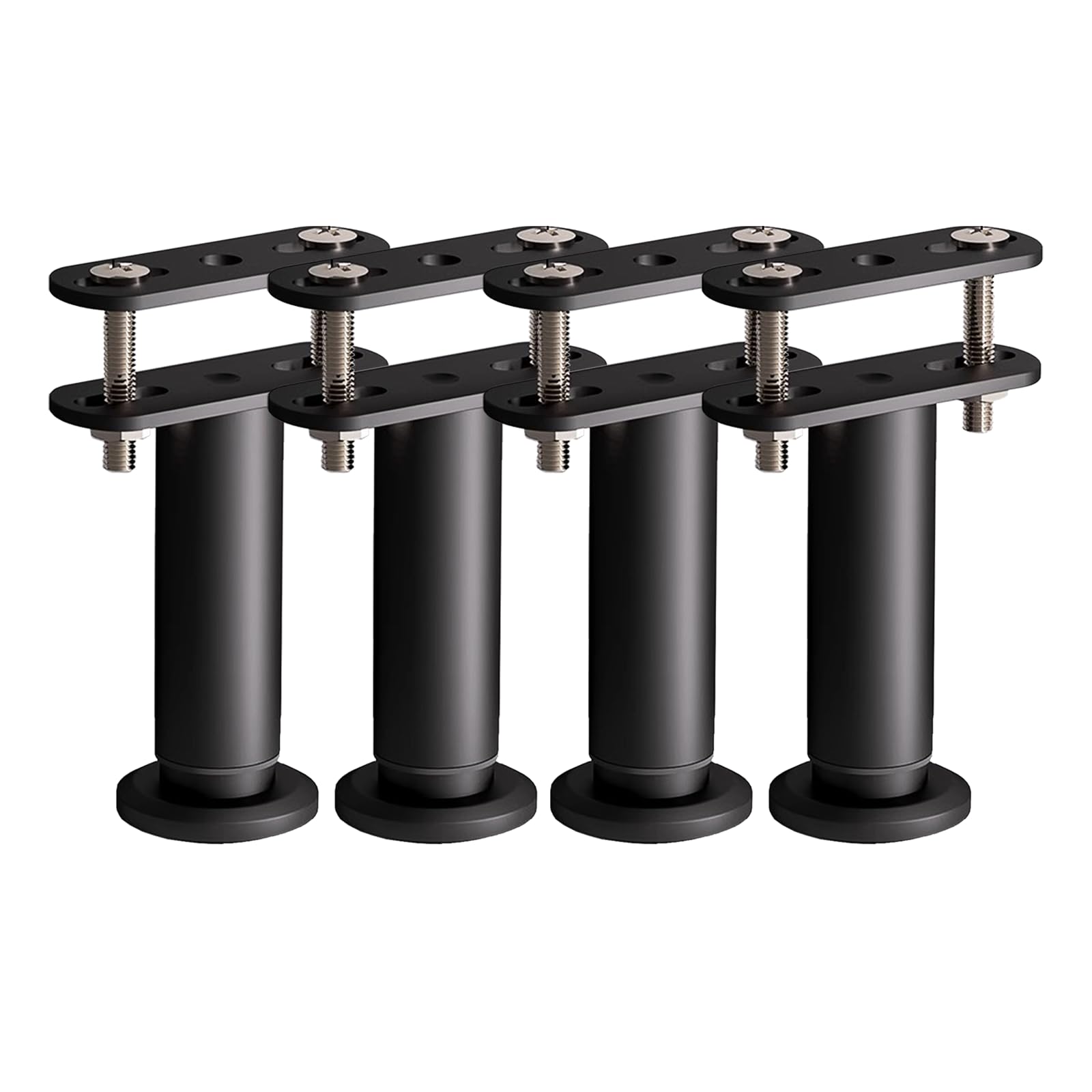 4 Patas de Soporte de Cama de Altura Ajustable Repuesto con Pestañas de Unión Listones Centrales Muebles Patas de Soporte de Láminas de Metal Resistente (180mm-310mm)