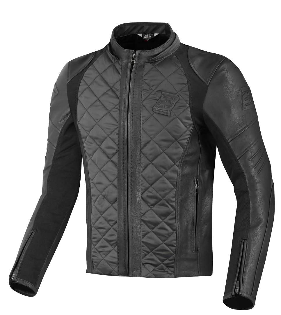 Bogotto Radic Motorrad Leder-/Textiljacke, schwarz, S