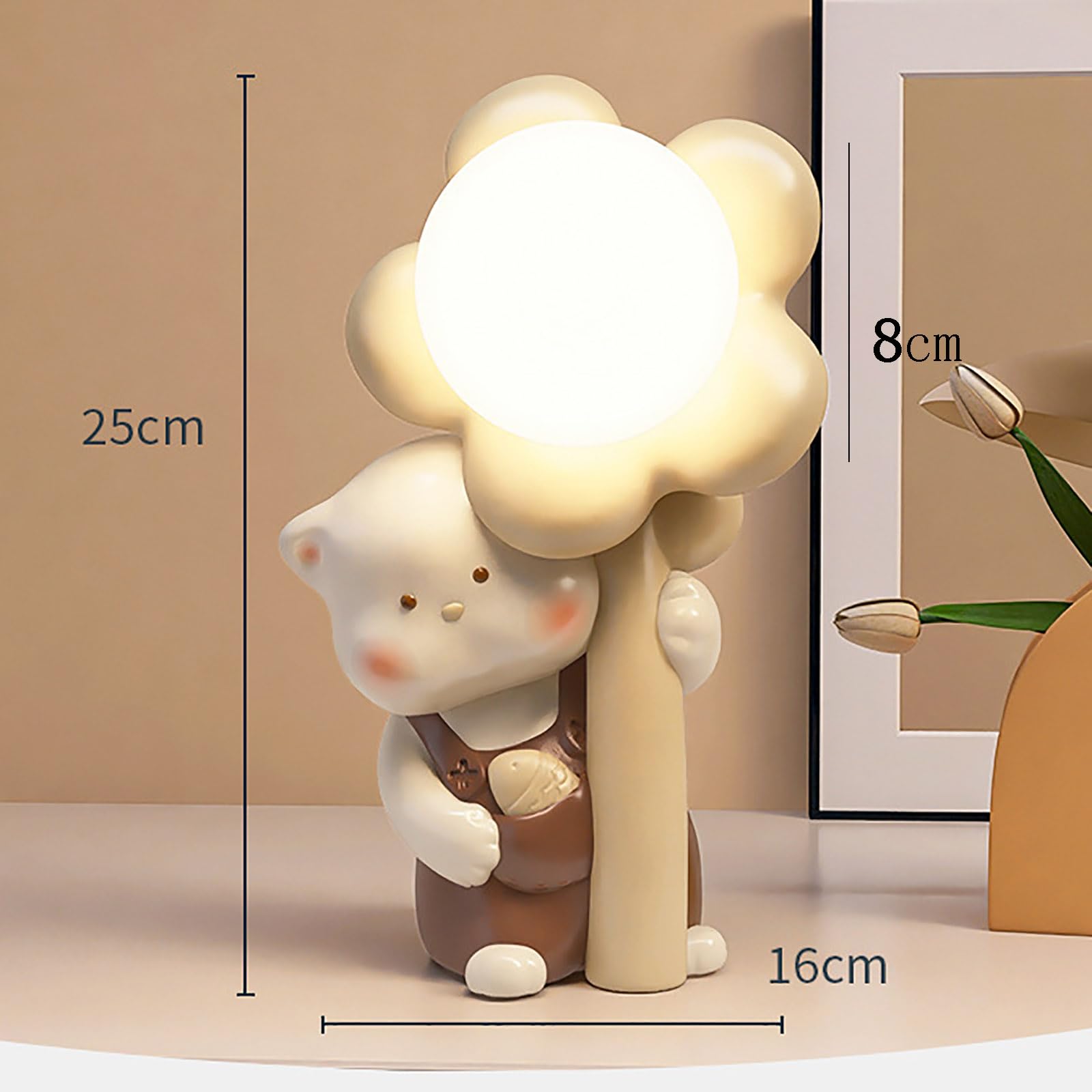 Dziecięca lampka nocna LED z wtyczką USB Nowoczesna zwierzęca lampka nocna z kablem Śliczna lampka nocna dla dzieci chłopców dziewczynek prezent 3000K Ciepłe światło do dekoracji sypialni salonu