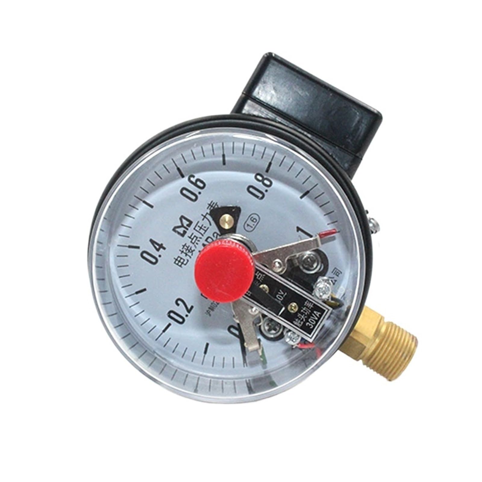 Elektryczny manometr kontaktowy YXC100, magnetycznie wspomagany ciśnieniomierz wody 30 VA do górnej i dolnej granicy (-0,1 ~ 0,5 MPa)