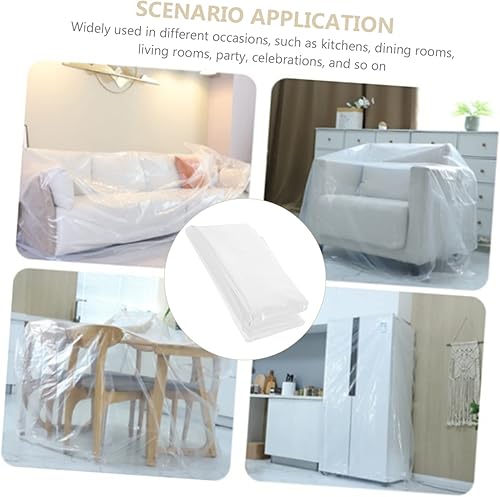 Miniatura 5 de DECHOUS Funda antipolvo para sofá, funda de cama para mascotas, funda de plástico para cama, protectores de muebles de plástico, funda de sofá de