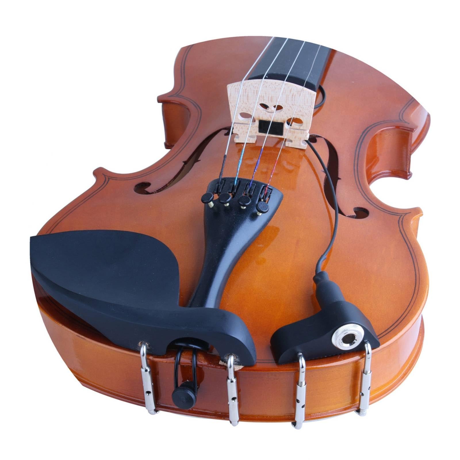 Violin Tonabnehmer Gerät Kontaktmikrofon Klemme Pickup Faserverbund Schicht für Präzise Abnahme Klammermechanik Sicher Festes Gleichbleibender Pegel, CV-19 Mit Lautstärkeregelung