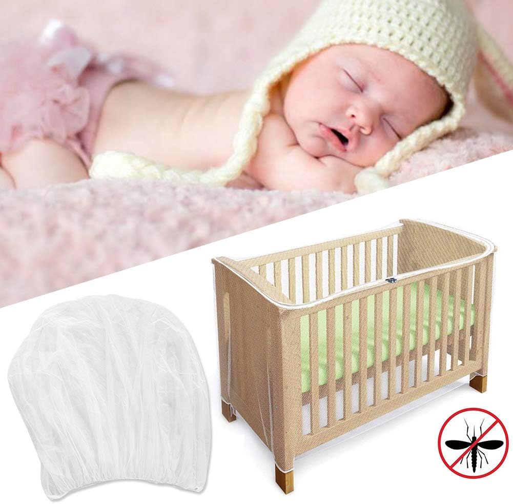 Mosquito Net for Cot, Crib & Cot Bed - Baby Mosquito Net with Elastic Band - Mosquito Nets Are Quick, Easy Access to Your Baby(size:80x160x65cm)