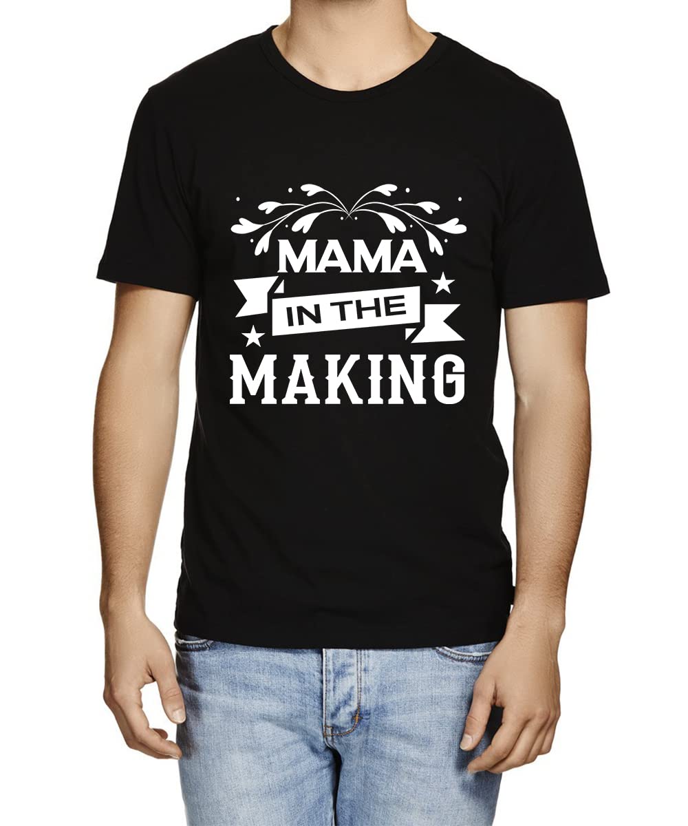 caseria Men's Cotton Printed T-Shirt -Mama Making | 100% Cotton | Half Sleeves | Regular Fit | Printed | Round Neck | Graphic T Shirt-picture-12