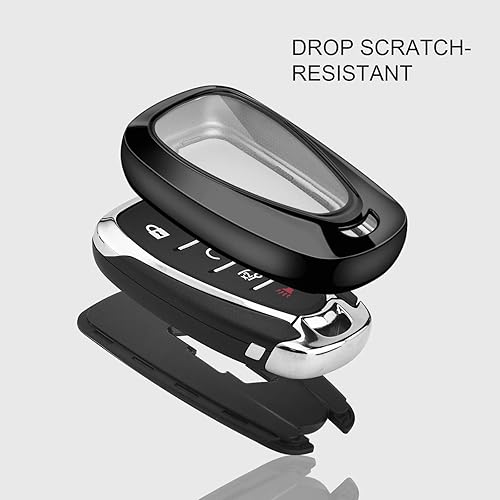 Miniatura 3 de ELOHEI para Chevy funda de llavero cubierta de TPU protector titular para Chevrolet 2020, 2019, 2018, 2017, 2016 Chevy Malibu Camaro Cruze Traverse