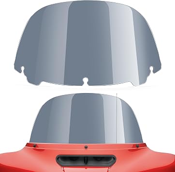 Amazicha Windshield Round 10" Windscreen 2014-2023 Fit for Harley Davidson Touring Street Glide14-23, Electra Glide 14-22, Ultra Limited 14-24 and 14-later Tri Glide models Except 23 FLHXSE,Smoke