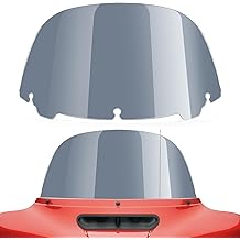 Amazicha Windshield Round 10" Windscreen 2014-2023 Fit for Harley Davidson Touring Street Glide14-23, Electra Glide 14-22, Ultra Limited 14-24 and 14-later Tri Glide models (Except 23 FLHXSE)，Smoke