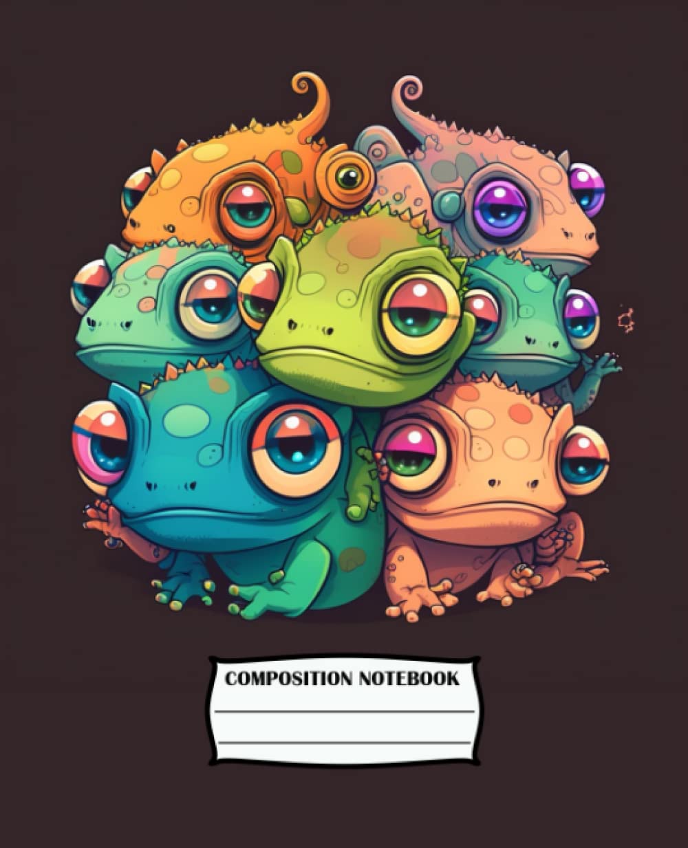 Chameleon Kawaii Composition Notebook: Cute Chameleon design for kids & girls Paperback – 23 Feb. 2023
