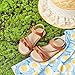 PHIRAMIN Girls Brown Size 13 Sandals - Toddler Girl Summer Dress Floral Shoes for Party Wedding School