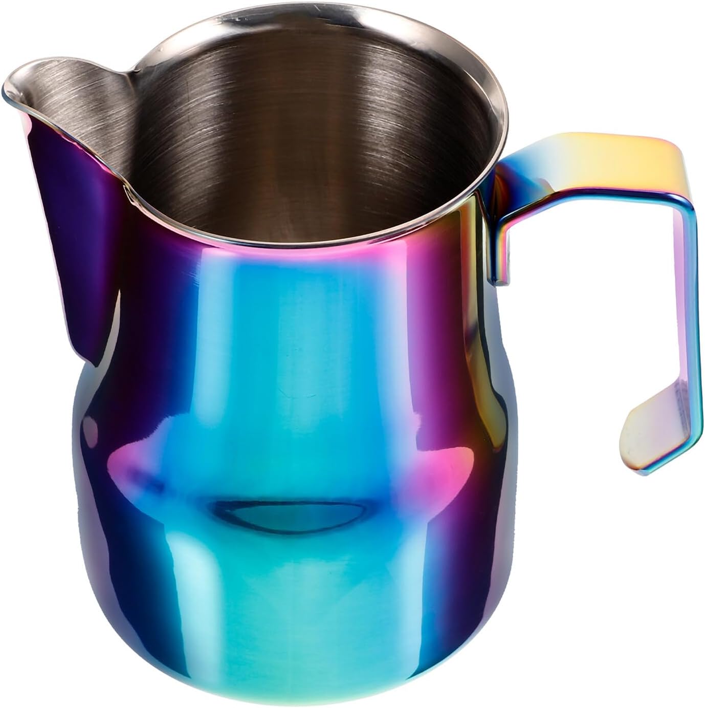 Stainless Steel Milk Frothing Pitcher Portable Espresso Creamer Jug with Comfortable Grip Handle for Latte Art and Cappuccino Making
