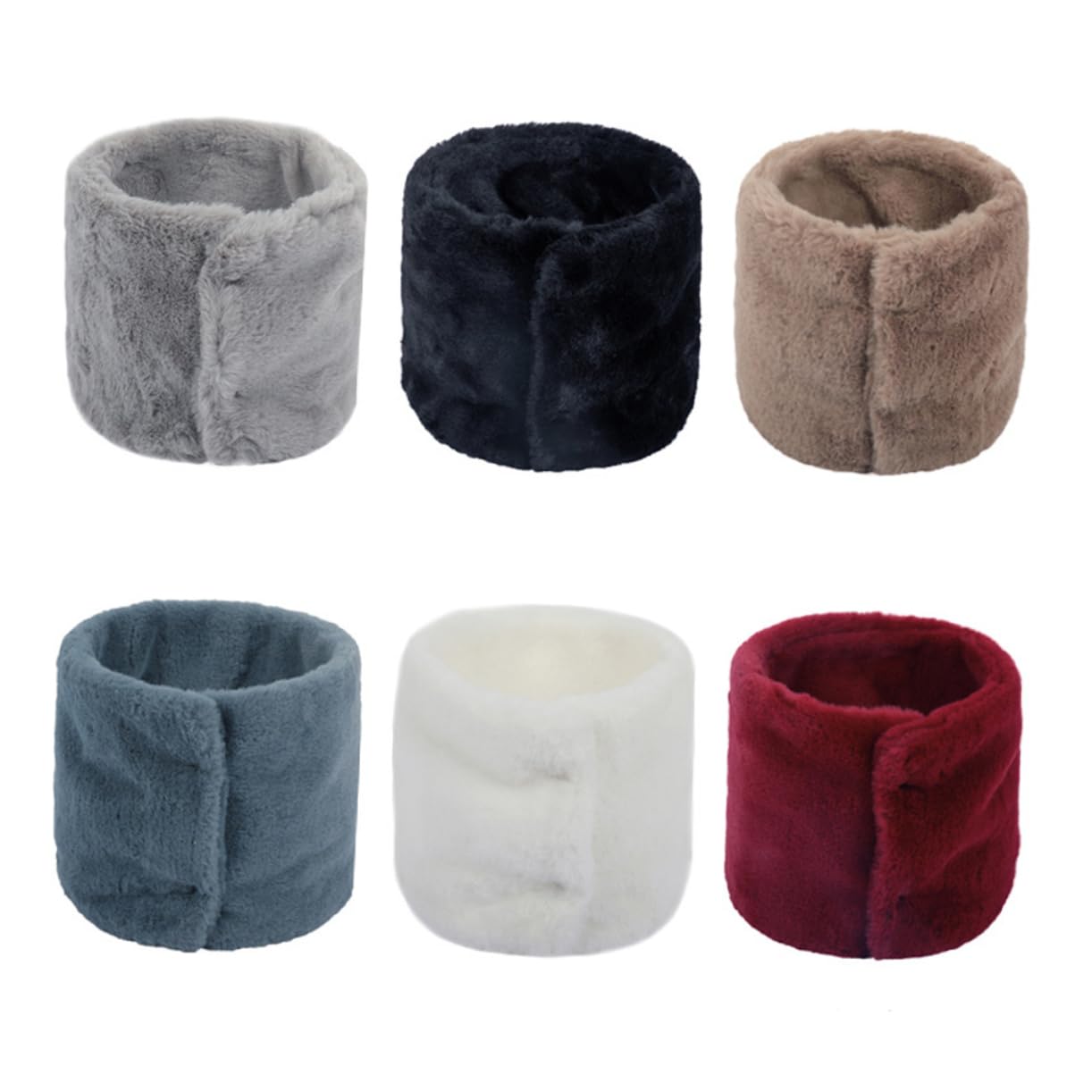 Ipetboom Solid Head Wrap Scarf for Women Men Winter Outdoor Neck Warmer Circle Collar