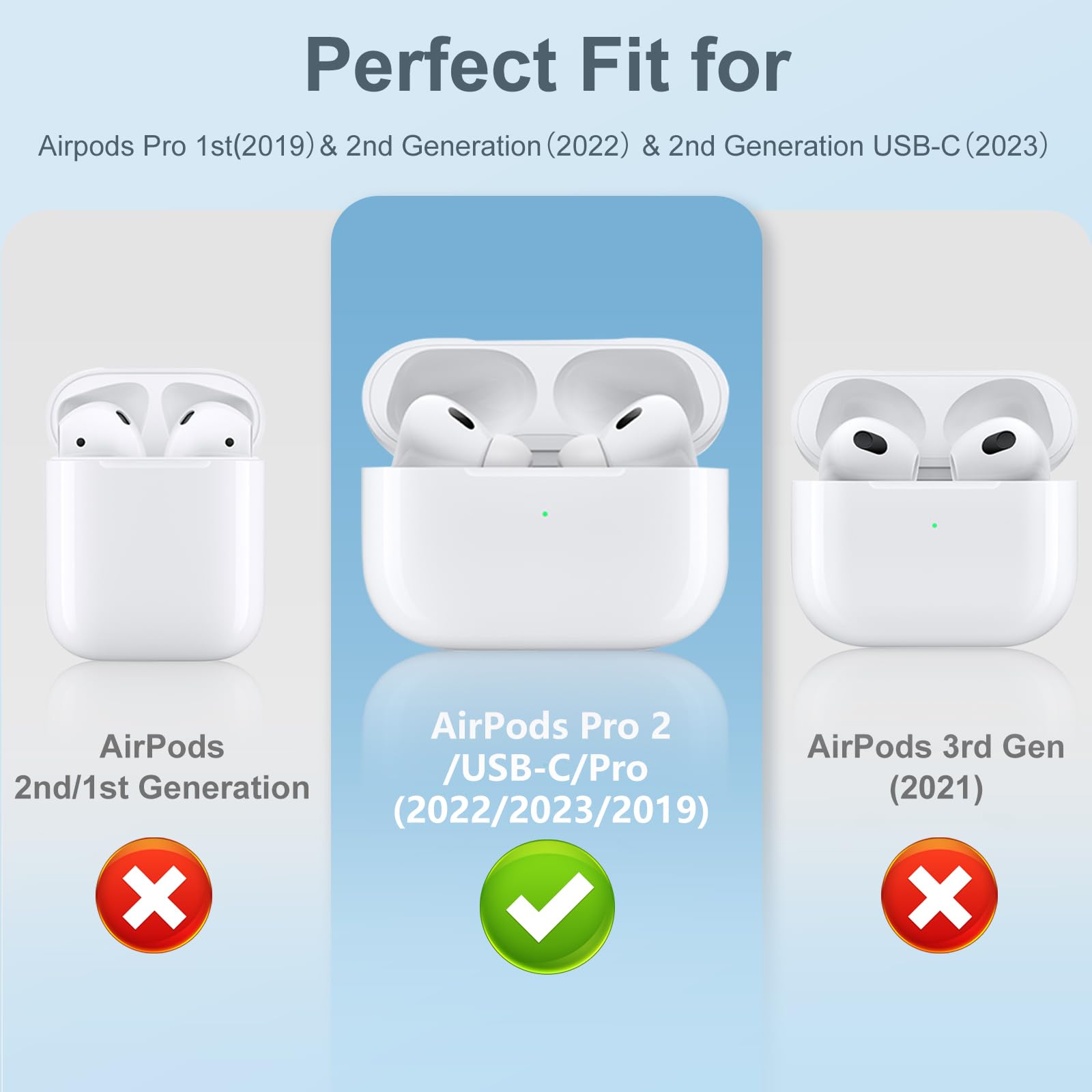 Amazon | IMIVIO Airpods Pro第2世代ケースカバーと互換性があり、花の 