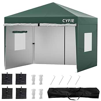CYFIE タープテント 300cm x 300cm ブラック Amazon | CYFIE タープテント 3x3m ワンタッチ 簡単 屋根テント
