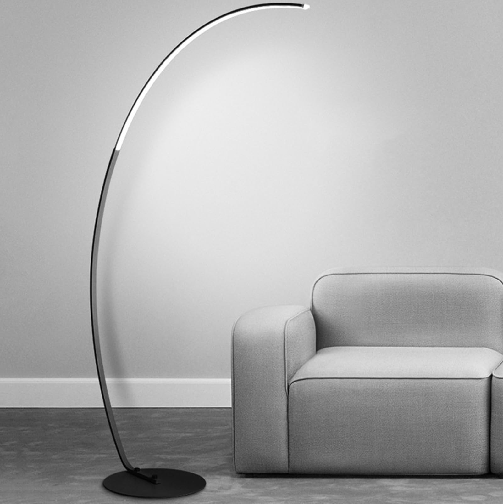 Arc Floor Lamp Dimmable LED Lamps for Living Room with Remote Control Fashion Modern Bedroom Home Lighting Fixtures Gooseneck Reading Floor Lamp for Bedroom Office,A